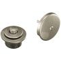 Moen T90331BN Collection Push-N-Lock Tub and Shower Drain Kit with 1-1/2 Inch Threads, 1.5, Brushed Nickel