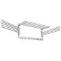 brightmaison Space Saver Wall Mounted Laundry Clothes Drying Rack with Hooks and Swing Arms Metal Silver Space Saver
