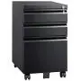 DEVAISE 3 Drawer Mobile File Cabinet with Lock, Metal Filing Cabinet Legal/Letter Size, Fully Assembled except Wheels, Black DEVAISE 3 Drawer Mobile File Cabinet with Lock, Metal Filing Cabinet Legal/Letter Size, Fully Assembled except Wheels, Black