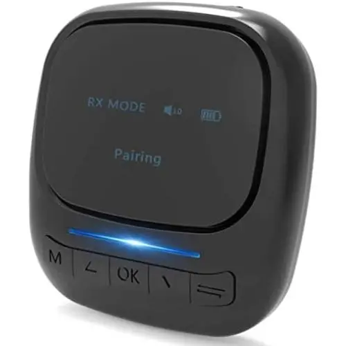 KWOK CHO Bluetooth 5.0 Transmitter Receiver for TV PC Home Stereo Audio,with Display Screen, 2-in-1 Wireless Bluetooth Adapter, Volume Control, aptX Low Latency for Car/Nintendo Switch (Black) KWOK CHO Bluetooth 5.0 Transmitter Receiver for TV PC Home Stereo Audio,with Display Screen, 2-in-1 Wireless Bluetooth Adapter, Volume Control, aptX Low Latency for Car/Nintendo Switch (Black)