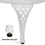 HOMEFUN Chaise Lounge Outdoor Chair, Aluminum Pool Side Sun Lounges with Wheels Adjustable Reclining, Patio Furniture, Pack of 1, White