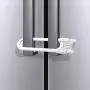 Adoric Sliding Cabinet Locks, U Shaped Baby Safety Locks, Childproof Cabinet Latch for Kitchen Bathroom Storage Doors, Knobs and Handles (4-Pack, White)