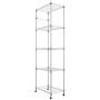 Homdox 5 Tier Steel Wire Shelving Unit on Wheels,Chrome Shelves for Garage Kitchen Living Room,Heavy Duty Shelving Rack, 23.2 x 13.8 x 72 inch (L x W x H)