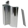 3'' Bright Chrome Frameless Shower Door Handle with Metal Strike and Magnet - Set