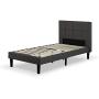 ZINUS Lottie Upholstered Platform Bed Frame / Mattress Foundation / Wood Slat Support / No Box Spring Needed / Easy Assembly, Grey, Twin