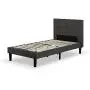 ZINUS Lottie Upholstered Platform Bed Frame / Mattress Foundation / Wood Slat Support / No Box Spring Needed / Easy Assembly, Grey, Twin ZINUS Lottie Upholstered Platform Bed Frame / Mattress Foundation / Wood Slat Support / No Box Spring Needed / Easy Assembly, Grey, Twin