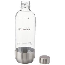 SodaStream 1L Classic Metal Carbonating Bottle, Single, Stainless Steel (1041191011)