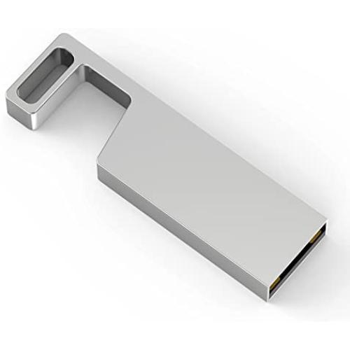 TOPESEL 32GB USB 2.0 Flash Drives Metal Memory Stick Waterproof Thumb Drive, Silver