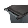 Rubbermaid Commercial Products BRUTE Rollout Heavy-Duty Wheeled Trash/Garbage Can - 50 Gallon - Blue