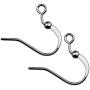  50pcs Ball Flattened Ear Hook (Keep Color Rose Gold/Rhodium Silver Open Circle Earring Part Round Line DIY Jewelry Marking ， (Color : Black)