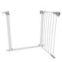 Metal Baby Gate Pet Gate 27-32 Inch Extra Wide Pressure Mounted Dog Gate for Stairs & Doorways Baby Gate with Door Walk Through Easy Step NO Need Tools NO Drilling, Adjustable Size (Metal Gate)