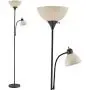 Adjustable Black Floor Lamp with Reading Light by Light Accents - Susan Modern Standing Lamp for Living Room/Office Lamp 72'' Tall - 150-watt with Side Reading Light Corner Lamp (Black) Adjustable Black Floor Lamp with Reading Light by Light Accents - Susan Modern Standing Lamp for Living Room/Office Lamp 72'' Tall - 150-watt with Side Reading Light Corner Lamp (Black)