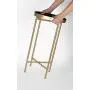 Kate and Laurel Celia Round Metal Foldable Tray Accent Table, Black with Gold Base Kate and Laurel Celia Round Metal Foldable Tray Accent Table, Black with Gold Base