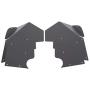JMTAAT Solid Aluminum Front Inner Fender Liners for 2007-2017 Jeep Wrangler JK 4WD