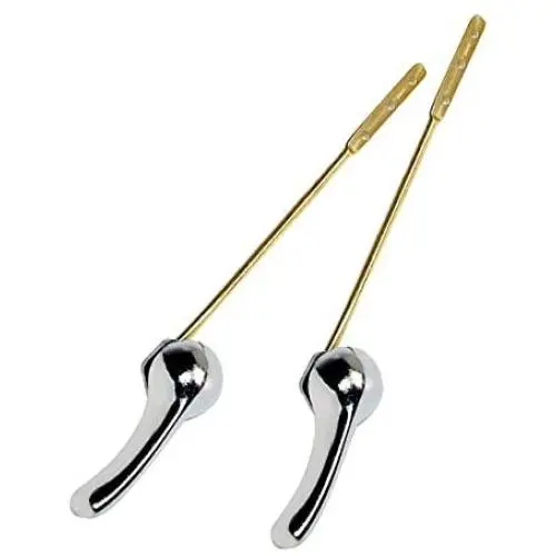 HIGHCRAFT 5335-4 Replacement Toilet Tank Flush Lever Handle with Metal Nut Chrome Pack of 2 HIGHCRAFT 5335-4 Replacement Toilet Tank Flush Lever Handle with Metal Nut Chrome Pack of 2