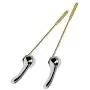 HIGHCRAFT 5335-4 Replacement Toilet Tank Flush Lever Handle with Metal Nut Chrome Pack of 2 HIGHCRAFT 5335-4 Replacement Toilet Tank Flush Lever Handle with Metal Nut Chrome Pack of 2