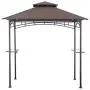 Sunjoy L-GG001PST-F 8 X 5 Soft Top Brown Double Tiered Canopy Grill Gazebo With 4Pcs Led Gazebo Grill, Sunjoy L-GG001PST-F 8 X 5 Soft Top Brown Double Tiered Canopy Grill Gazebo With 4Pcs Led Gazebo Grill,