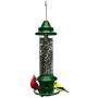 Squirrel Buster Plus Squirrel-proof Bird Feeder w/Cardinal Ring and 6 Feeding Ports, 5.1-pound Seed Capacity, Adjustable, Pole-mountable (POLE ADAPTOR SOLD SEPARATELY), Green