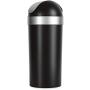 Umbra Venti 16.5-Gallon Swing Top Kitchen Trash Can – Large, 35-inch Tall Garbage Can for Indoor, Outdoor or Commercial Use, Black/Nickel