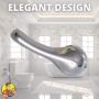 Nick The Fixer Toilet Tank Flush Stainless Steel Handle Valve Replacement - Universal Front Mount Tank Model for Stylish Chrome Finish