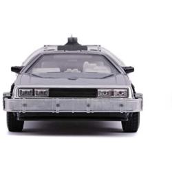 Back to The Future Part II 1:24 Time Machine Die-cast Car Light Up Feature, Toys for Kids and Adults