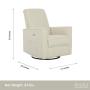 Evolur Harlow Deluxe Glider |Recliner| Rocker, Shell