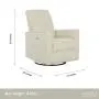 Evolur Harlow Deluxe Glider |Recliner| Rocker, Shell