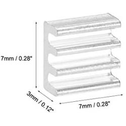 uxcell Electronics Cooler Heatsink for MOS GPU IC Chip Silver 7 x 7 x 3 mm 10pcs