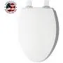 Mayfair 1847SLOW 000 Kendall Slow-Close, Removable Enameled Wood Toilet Seat that will Never Loosen, 1 Pack ELONGATED - Premium Hinge, White