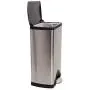 simplehuman 38 Liter / 10 Gallon Rectangular Kitchen Step, Brushed Stainless Steel with Plastic Lid trash can