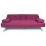 NOUVCOO Futon Sofa Bed Modern Linen Upholstered Couch, Convertible Folding Recliner Lounge Futon Couch with 2 Cup Holders/Armrest/Metal Legs for Living Room, Home Furniture, School Dormitoryl, Purple NOUVCOO Futon Sofa Bed Modern Linen Upholstered Couch, Convertible Folding Recliner Lounge Futon Couch with 2 Cup Holders/Armrest/Metal Legs for Living Room, Home Furniture, School Dormitoryl, Purple