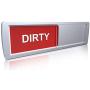 Premium Clean Dirty Dishwasher Magnet - Dishwasher Management Made Easy - 100% Metal and Acrylic, Easy-to-Read Labels, Magnetized Slider - Dishwasher Magnet Clean Dirty - Silver