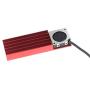 JMT M.2 2280 SSD Heatsinks with 20mm DC5V DC12V 3pin Fan Powerful Cooling Radiator for PCIE NVME SATA M.2 SSD Cooler (DC5V Fan,Red)