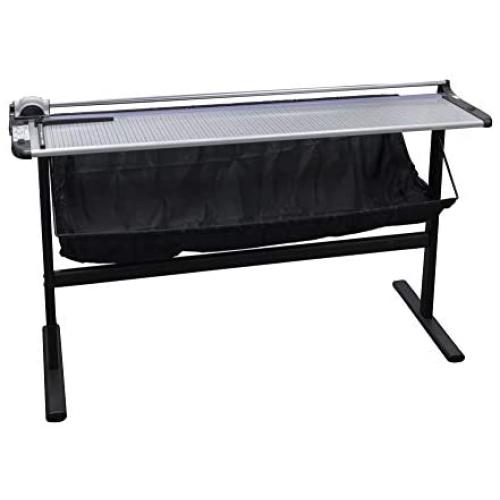 United RT51S 51'' Rotary Paper Trimmer with Stand and Fabric Catch Tray, 10 Sheet Capacity, Office and Craft