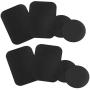 WixGear Metal Plates (8 Pack) with Adhesive for Magnetic Cradle-Less Mount - 4 Rectangle and 4 Round (Compatible with Magnetic Mounts) (Black)