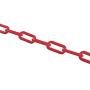 Houseables Red Plastic Chain, Temporary Safety Barrier, 124 Foot, 2'' Links, Light Weight, UV Protected, Accessory for Crowd Control, Queue Line, Decoration, Chains Link Fence, Barricade, Portable Rope