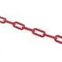 Houseables Red Plastic Chain, Temporary Safety Barrier, 124 Foot, 2'' Links, Light Weight, UV Protected, Accessory for Crowd Control, Queue Line, Decoration, Chains Link Fence, Barricade, Portable Rope