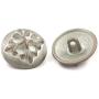 Bezelry 10 Pieces Baroque Cross Metal Shank Buttons. 20mm (3/4 inch) (Copper White Patina)