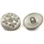 Bezelry 10 Pieces Baroque Cross Metal Shank Buttons. 20mm (3/4 inch) (Copper White Patina)