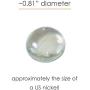 Houseables Glass Stone, Clear Marbles, Pebbles for Vases, 5 LB, 500-600 Stones, Flat Bottom, Round Top, Rocks, Bowl Filler Gems, Iridescent Decor, Decorative Centerpieces, Florist Supplies, Aquarium