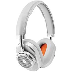 Master & Dynamic MW65 Active Noise-Cancelling (ANC) Wireless Headphones –, Bluetooth Over-Ear Headphones with Mic - Silver Metal/Grey Leather Silver Metal/ Grey Leather