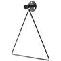 MyGift Modern Wall Mounted Triangle Metal Bathroom Kitchen Hand Towel Bar Rack, Black