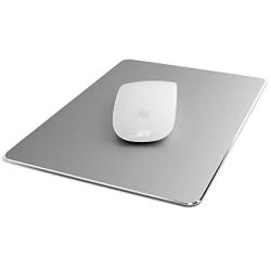 Metal Aluminum Mouse Pad Hard Mat Smooth Magic Ultra Thin Double Side Mouse Mat Waterproof Fast and Accurate Control for Gaming and Office(Small Gray 9.05X7.08 Inch)