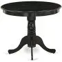 East West Furniture ANT-ABK-TP Antique Dining Table Made of Rubber Wood, 36 Inch Round, Wirebrushed Black Finish East West Furniture ANT-ABK-TP Antique Dining Table Made of Rubber Wood, 36 Inch Round, Wirebrushed Black Finish