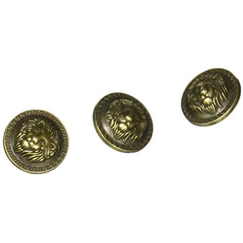 11 Pieces Bronze Vintage Antique Metal Blazer Button Set - 3D Lion Head - for Blazer, Suits, Sport Coat, Uniform, Jacket