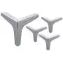 Alemon 6'' Height Straight Metal Chrome Sofa Legs Replacement Parts with Screws, Set of 4 Alemon 6'' Height Straight Metal Chrome Sofa Legs Replacement Parts with Screws, Set of 4