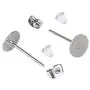 100 Pieces Stainless Steel Earrings Posts Flat Pad,100 Pieces Butterfly Earring Backs,100 Pieces Bullet Earring Backs,Total 300 Pieces (6mm) 100 Pieces Stainless Steel Earrings Posts Flat Pad,100 Pieces Butterfly Earring Backs,100 Pieces Bullet Earring Backs,Total 300 Pieces (6mm)