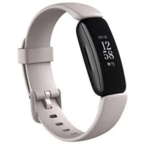 Fitbit Inspire 2 Health & Fitness Tracker with a Free 1-Year Fitbit Premium Trial, 24/7 Heart Rate, Black/White, One Size (S & L Bands Included)