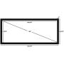 STR-235158-WAB Silver Ticket 2.35:1 4K Ultra HD Ready Cinema Format (6 Piece Fixed Frame) Projector Screen (2.35:1, 158'', Woven Acoustic Material)