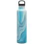 Simple Modern 24oz Ascent Water Bottle - Hydro Vacuum Insulated Tumbler Flask w/Handle Lid - Blue Double Wall Stainless Steel Reusable - Leakproof: Pattern: Ocean Quartz